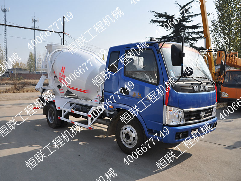改装五征2方混凝土搅拌车